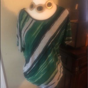 Cute black green and gray blouse